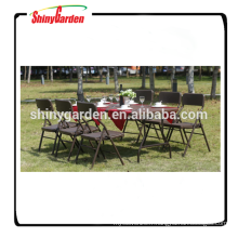 Table pliante en plastique de jardin en plein air et chaise, table et chaise restaurant